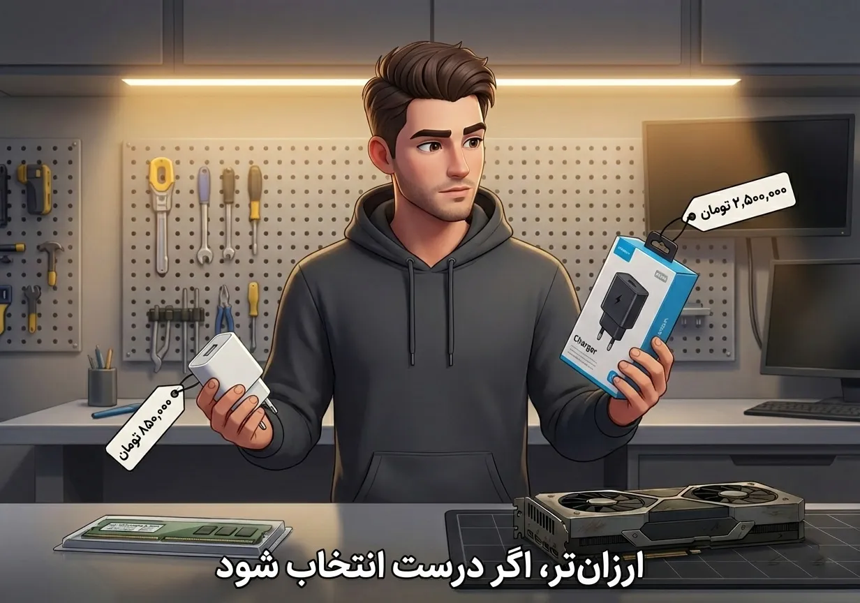 انتخاب درست و به صرفه شارژر استوک تست شده یا نو ؟